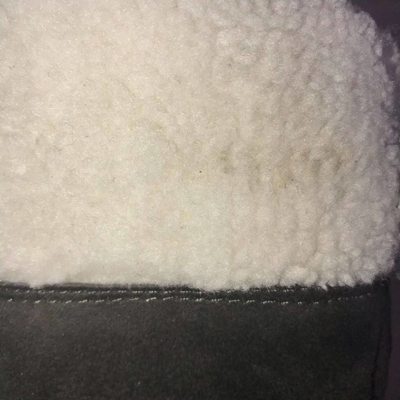 GAP Charcoal Faux Suede And Fur Wedge Boots Women’s Size 9 - Picture 8 of 14